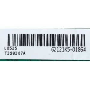 MAIN FUENTE PARA SMART TV HISENSE 4K (3840 x 2160) CON LED UHD HDR / NUMERO DE PARTE 298206 / RSAG7.820.10637/ROH / TA218411AQ / 3TE55G2121M9 / 55A53FUA / G2121K5-01864 / 298207 / PANEL HD550Y1U72-T0L2\GM\CKD3A\ROH / MODELO 55A6G